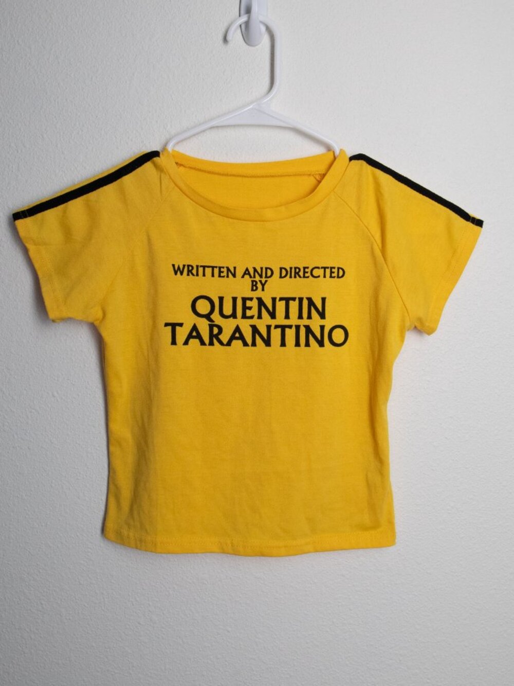 Quentin Tarantino Yellow Black Babydoll Baby Tee XS